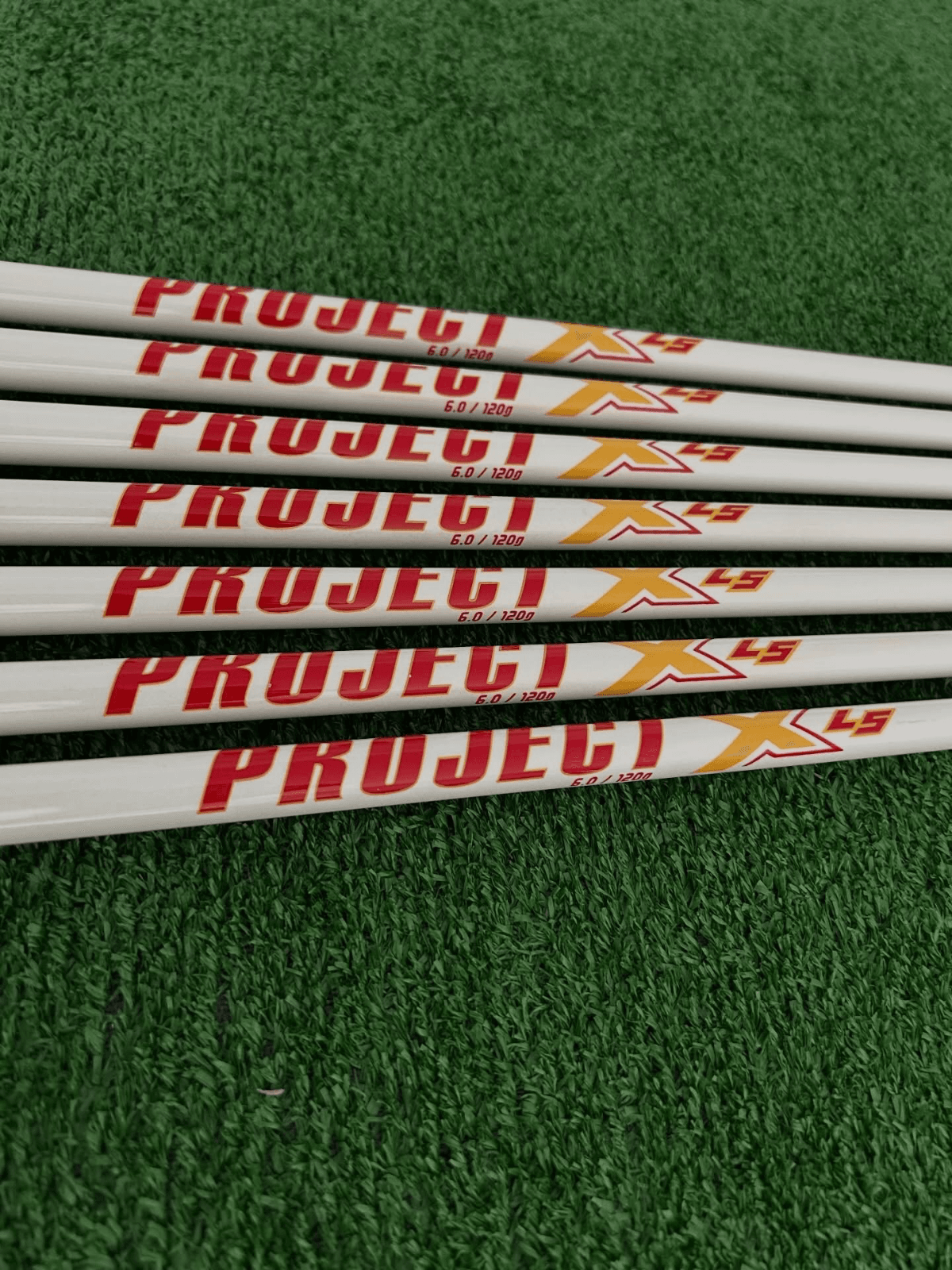 Limited Edition White Project X LS 6.0 120 7pc Stiff Steel Iron Shafts Set 4-P (.355" Tip)